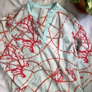 J. McLaughlin Coral Print Tunic | 4